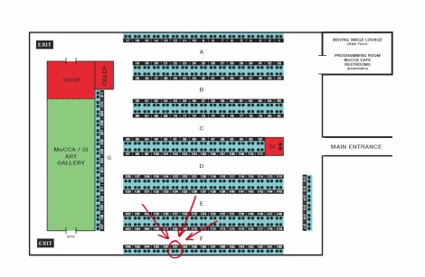 MoCCAfest Floor Plan - Matt Miner @ table F191 - CLICK TO ENLARGE