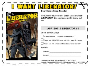 Liberator #1 Pre-order form : APR130919