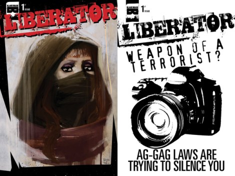 (L) Rod Reis painted cover (R) Ag-gag awareness cover
