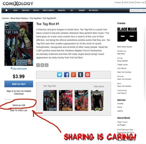 Give the gift of LGBT-friendly zombie-lovin' and gore!